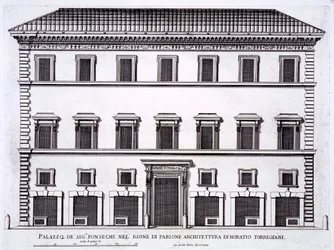 フォンセッカ家の宮殿、ローマ、「ローマ広場」のパートII、1670年代の出版